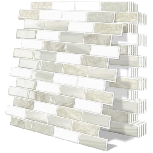 Tiwoos Klebefliesen Dickere Küchenrückwand 3d Wandfliesen Klebe Fliesen Selbstklebende Steinfliesen Küche Bad,Grau 10-Stück,(30.5x30.5cm) Tiwoos Klebefliesen Dickere Küchenrückwand 3d Wandfliesen Klebe Fliesen Selbstklebende Steinfliesen Küche Bad,Grau 10-Stück,(30.5x30.5cm)