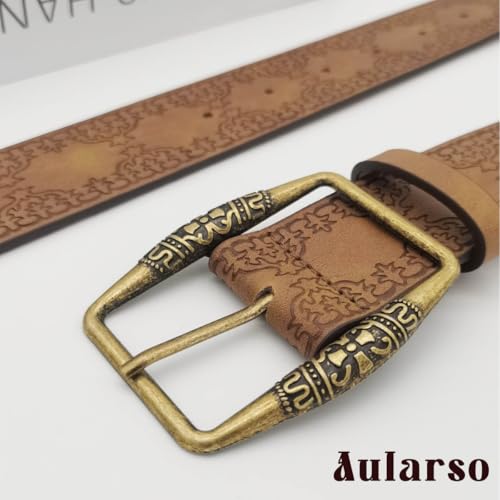 Brown Western Belt for Women Cowgirls Leather Belts Cowboy Waist Belt for Jeans Pants Dresses4