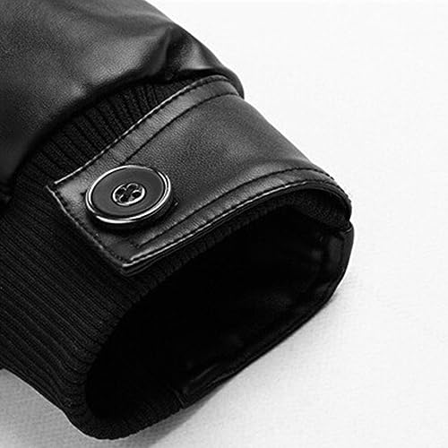 Chaqueta de cuero sintético para hombre, ajustada y con cierre miniatura 4