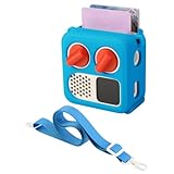 TXEsign Silicone Case Cover for Yoto Mini (2024 Edition), Travel Carrying Case with Adjustable Shoulder Strap Protective Cover for Yoto Mini Player (Deep Blue)