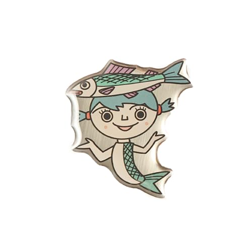 香美市 イメージキャラクター ピンバッジ ( 物部アユちゃん ) バッジ やなせたかし先生デザイン 物部川 鮎 モチーフ 雑貨