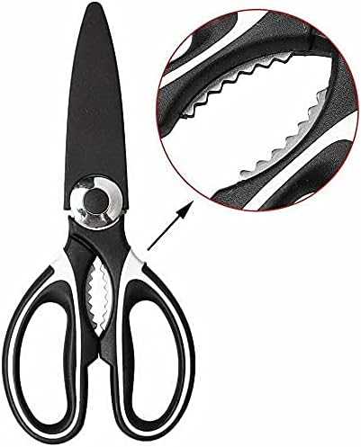 Heavy Duty Kitchen Scissors, Sharp Multi-Tool Utility Stainless Steel Kitchen Scissors, Easy Grip Kitchen Shears for Chicken, Poultry, Fish, Meat, Vegetables, Herbs, BBQ, Bones and Nuts