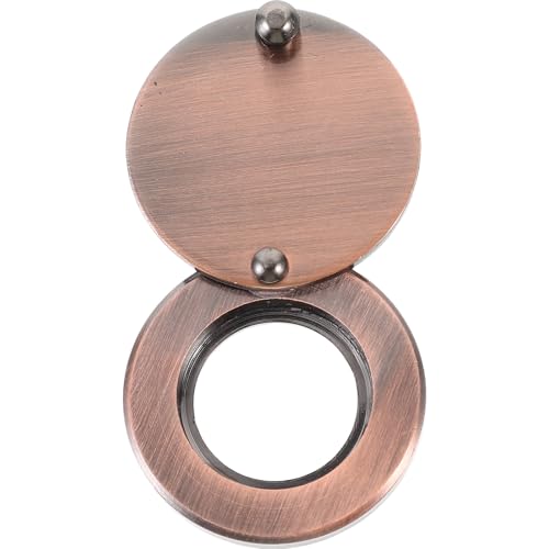 Hohopeti Cubierta de Mirilla de Privacidad para Puerta 16Mm Protector Giratorio de Mirilla de Puerta en Color Rojo Antiguo Dispositivo de Seguridad Accesorio para Hogar Seguro
