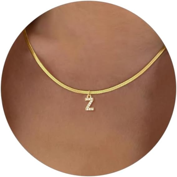 Initial Gold Necklaces For Women Trendy,Dainty stainless steel 18k Gold Plated Choker Necklace For Women Jewelry Gift