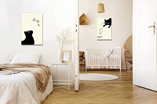 ピカソ ネコの絵 ネコとヒヨコ 絵画 2枚セット アートパネ 