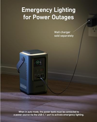 Image of Anker 548 Power Bank: 60,000mAh Portable Charger with 60W USB-C, Emergency Lighting, Solar Rechargeable - Ideal for Travel, Camping, and Home Backup Power Supply, Includes Travel Pouch