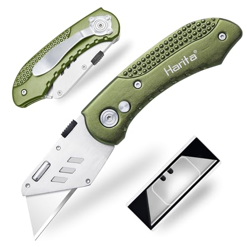 Box Cutter, Utility Knife with Aluminum Handle,...