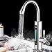 Produktbild 360° Drehbar LED Elektrisch Durchlauferhitzer Wasserhahn Sofort Warm Küchearmatur Schnellheizungshahn mit digitale Wassertemperaturanzeige 3300W (Hoch)