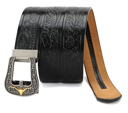 CHAOREN Ratchet Western Belt - 1 3/8" Cowboy Belts for Men Casual Jeans - Micro Adjustable Belt Fit Everywhere2