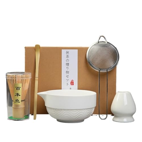 Angoda抹茶5点セット 茶道具セット 大容量 簡単 抹茶碗 茶筅 茶杓 茶こし 茶筅立て 初心者向け 敬老の日 父の日 母の日 クリスマス プレゼント ギフト (26)