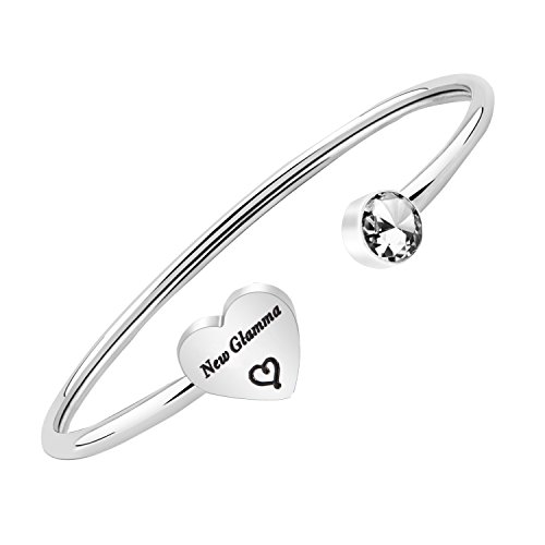 PLITI Glamma To Be New Glamma Grandma Bracelet Promoted To Grandma 2018 Jewelry Pregnancy Announcement Gift for Grandma