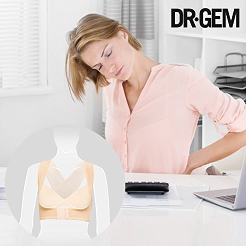 Dr Gem Her Posture Corrector  Correttore di postura per donna con effetto Ravvivante Del di petto Corse, taglia L/XL, colore: beige