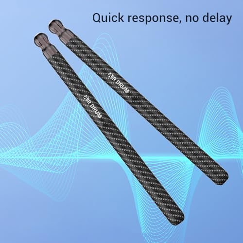 SUNGOOYUE Air Drumsticks, palillos electrónicos con detección de movimiento 3D, pedales y conversor de audio para práctica silenciosa miniatura 5