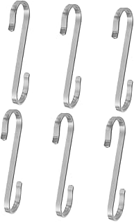 Cabilock 6pcs S Hook Heavy Duty Hook Multi Purpose Hanger Stainless Steel Hooks Heavy Duty s Hook Christmas Metal Hook Planter s Hooks Stainless Steel Silver Kitchen Hanging Hanger Storage