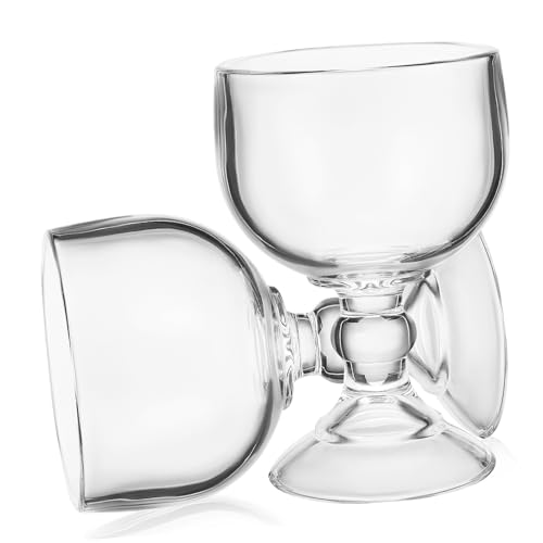 Alipis 2 Piezas copa de coctel con mezclado mella beber vasos margaritas cóctel cupé y copas de vino copas vasos de copa vasos de agua copas de cristalería Vidrio Transparent