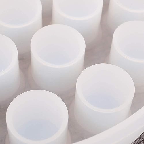 Miniatura 2 de 2 bandejas redondas de lápiz labial, moldes de silicona para bricolaje, soporte de caja de resina epoxi flexible, fundición de maquillaje, bandeja