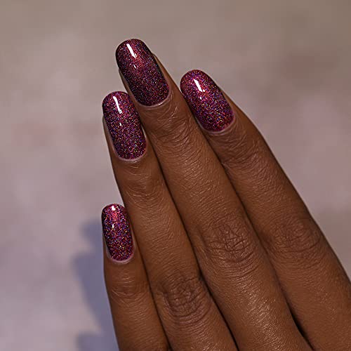 Image of ILNP Broadway - Saturated Wine-Red Ultra Holo Nail Polish