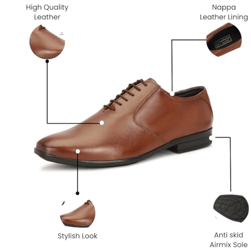 Image of Leatherful Formal Lace-up Derby Shoes for Men | Full Grain Leather | Office, Party, All Occassion | Genuine Leather | Smart Casual YKDB040