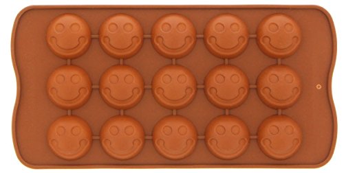 Molde de silicona cubitos de hielo cara sonriente 3 piezas miniatura 2