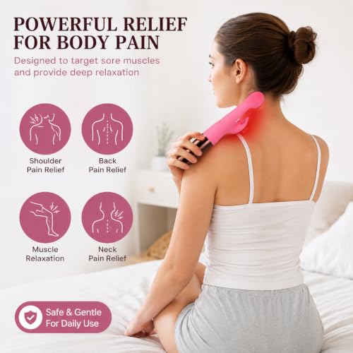 Image of SRK SELL Handheld Body Massager for Muscle Relaxation, Portable Manual Massage Tool for Neck, Shoulder, Back, Legs & Body Pain Relief, MULTICOLOR