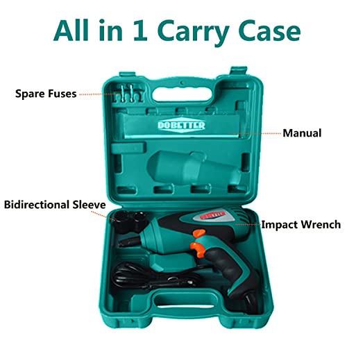 Dobetter 12V Impact Wrench Electric Impact Wrench, 1/2” Car Impact Wrench Corded Power Impact Wrench Kit -Paiw12 #TOP6