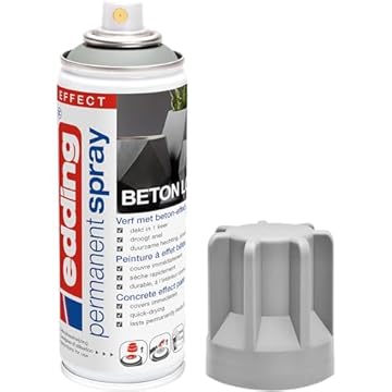edding 5200 permanent spray - concrete effect - 200 ml - acrylic paint for painting and decorating glass, metal, wood, ceramic, plastic, canvas - aerosol spray, acrylic spray, paint spray