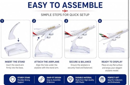 Image of Aeroplane Airways Airlines Scale Model Only for Display, Die Cast Metal Aircraft Highly Detailed Replica Gift for Aviation Enthusiasts for Kid