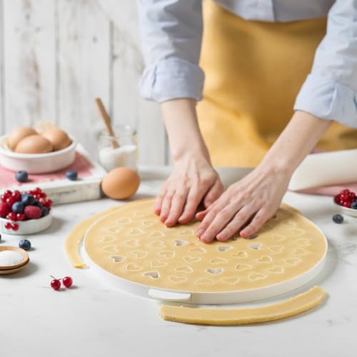 Decora Gitter Ausstecher Herzen, Kunststoff, weiß, 30 cm Kuchen – Ansicht 5
