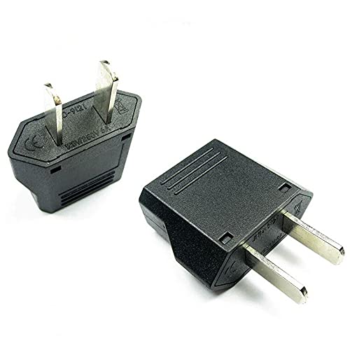 ALINNA US Plug Adapter, EU AU CN to US America Travel Plug Adapter AC Outlet Power Converter(2 Pack) - Thumbnail 3