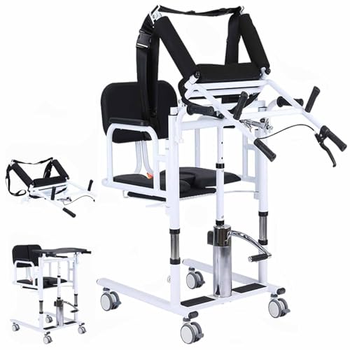 【Design umanizzato】: Il design ergonomico della sedia di trasferimento idraulica avorisce il corretto trasferimento della postura, riduce il disagio e migliora l'esperienza dell'utente. Con una capacità di carico fino a 200 kg e dotata di ruote universali con freni a 360 gradi, è flessibile e facile da usare.