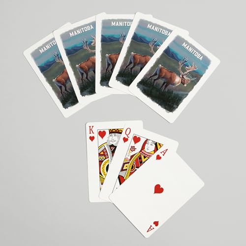 Baraja Poker Manitoba Estudio Acuarela Caribú 52 Cartas miniatura 7
