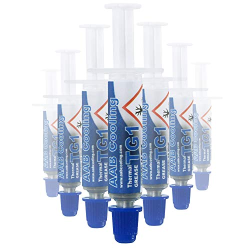 AAB Cooling Thermal Grease 1  0,5g - Pasta Termoconductiva Adición de Plata, Pasta Térmica PC, para Cualquier Ventilador de CPU, Masa Termica, Masilla Termica - 50 Piezas