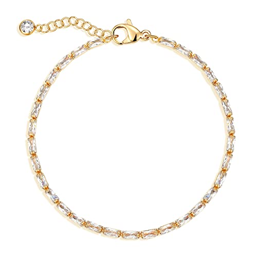 Image of MEVECCO Bracelet for Women 14K Gold Plated Dainty Chain Simple Jewelry Cute Handmade Minimalist for Her