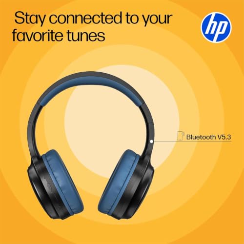 Image of HP H205 Bluetooth Wireless Headset | Active Noise Cancellation (ANC) | Built-in Mic | On-Ear Design | Multi-Device Compatible | for PC, Laptop & Mobile | Black - A20QFAA
