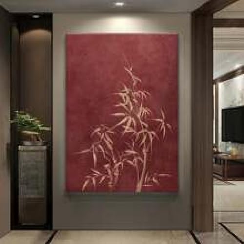 Impression sur toile paysage rouge avec cadre interne 70x90cm