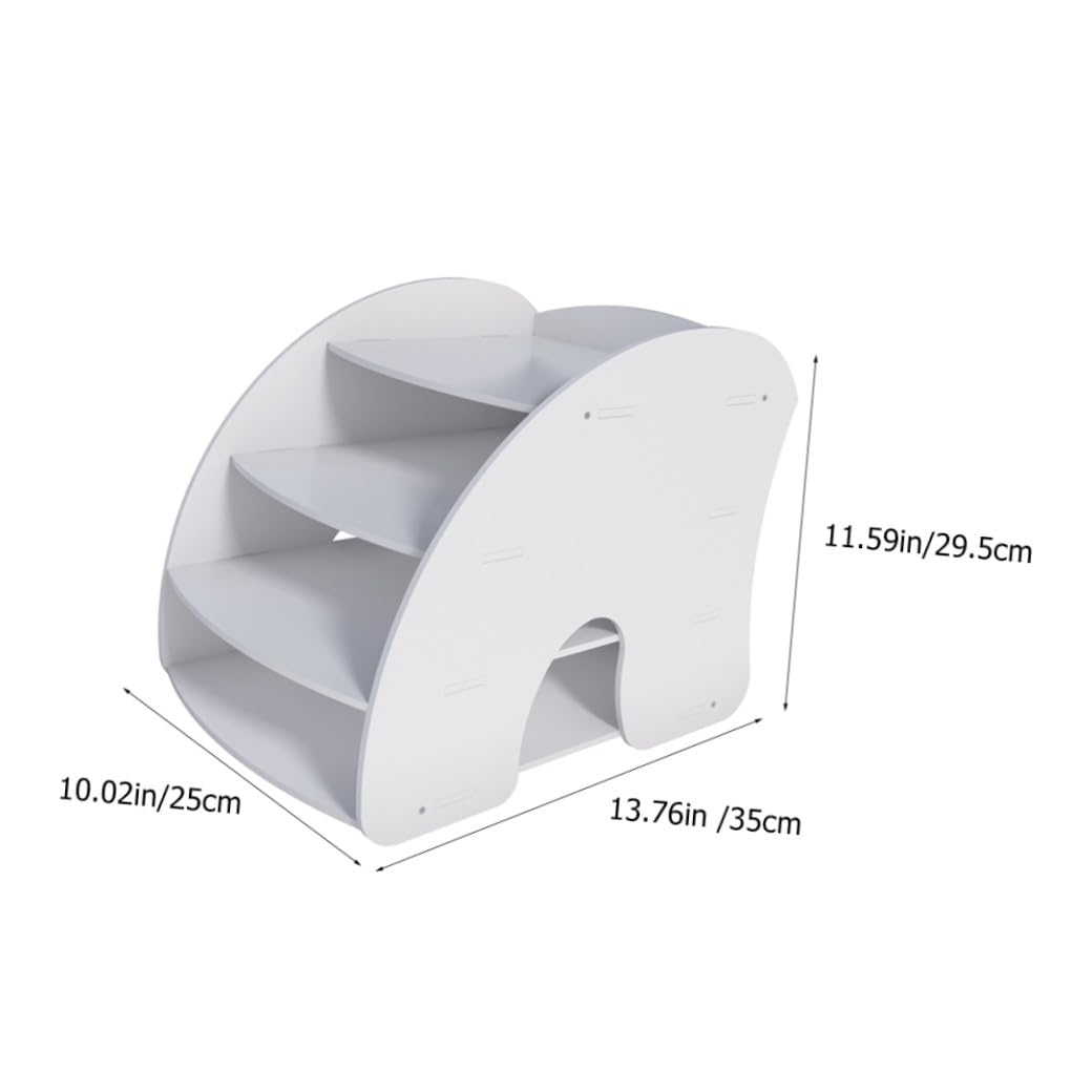 Présentoir à Documents PVC Blanc, Rangement Multi-couches Présent Rentrée