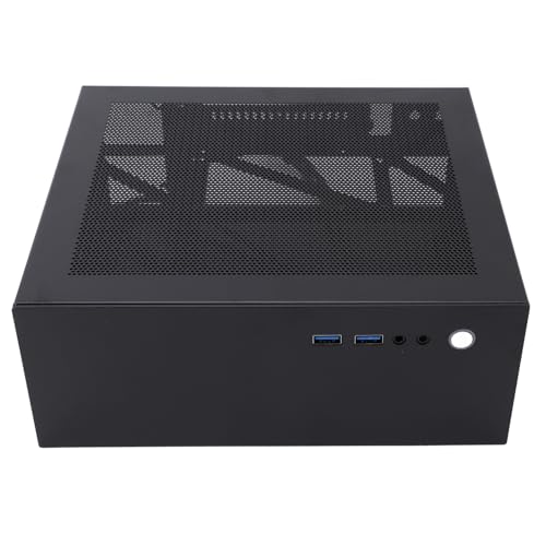 Gabinete para PC Yunir Torre Negro, compatible con Mini-ITX, acero resistente, puertos USB 3.0, disipación de calor eficiente miniatura 7