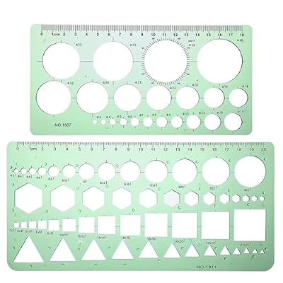 Elegaperma 2 Pcs Circle Stencils,Portable Circle Template for Drawing