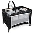 BABY JOY 3 in 1 Pack and Play, Travel Baby Crib Bassinet Bed with Bassinet, Changing Table with Safety Belt, Toy Bar, Lockable Wheels, Portable Baby Playard from Newborn to Toddler