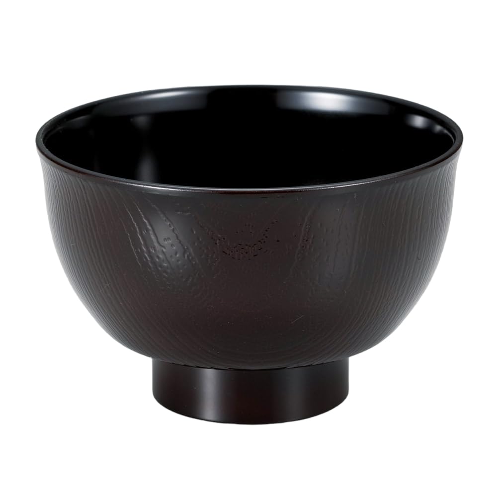 新品未使用】耐熱6.5 寸羽反渕布目丼 渕根来内黒 メラミン丼ぶり 30個