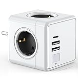 【Exquisites Geschenk】 Wenn Ihre Freunde in ein neues Haus ziehen, können Sie ihm / ihr eine steckdosenwürfel mit usb, die brauchbar und schön ist.