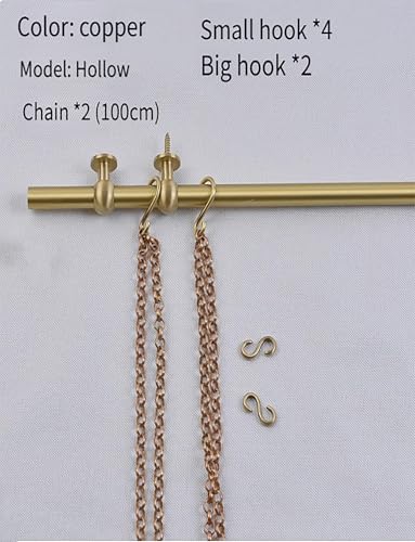 Kit de exhibición de arte de pared en latón con cadenas decorativas doradas 6