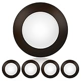 ECOELER 4 Inch Flush Mount Dimmable LED Disk Light, 3000K Warm White, 650lm Round Bronze Low Profile