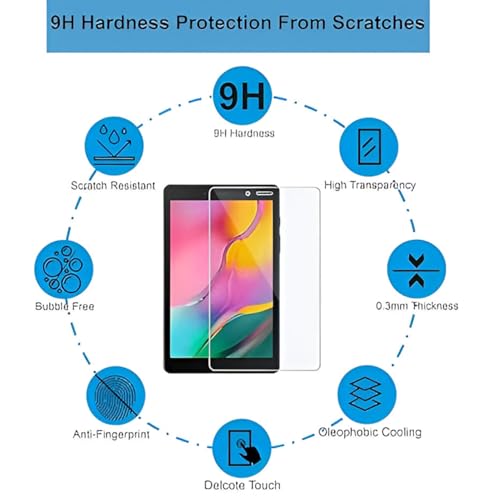 Image of Tempered Glass for Samsung Galaxy Tab A 8.0 Screen Protector Guard for Samsung Galaxy Tab A 8.0 Tablet (Sm-T295 / T290) (2019) - 1 Pack