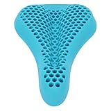 SPYMINNPOO Silicon Bike Seat Cushion Cover, Anti Slip Rainproof & Ergonomic Bicycle Saddle Cover for Mountain & Road Bikes (Blue)
