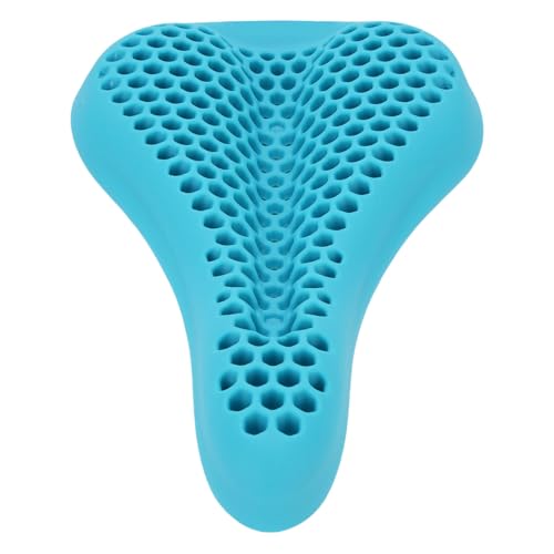 SPYMINNPOO Silicon Bike Seat Cushion Cover, Anti Slip Rainproof & Ergonomic Bicycle Saddle Cover for Mountain & Road Bikes (Blue)