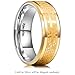 King Will 8mm Gold Side Silver Stainless Steel Ring Lord's Prayer Ring Cross Wedding Band rings High Polished 9