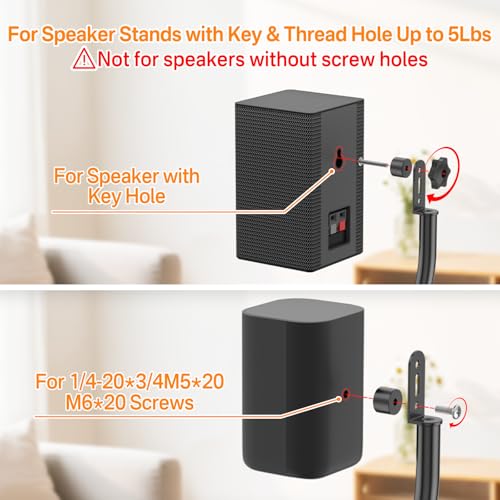 image for notiela Height Adjustable Speaker Stand Pair Extend 33