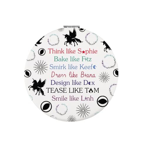BLEOUK KOTLC Compact Mirror KOTLC Gift Keeper Fans Gift Bookish Gift Keeper Pocket Makeup Travel Mirror (Think Like Sopphie Mirror)