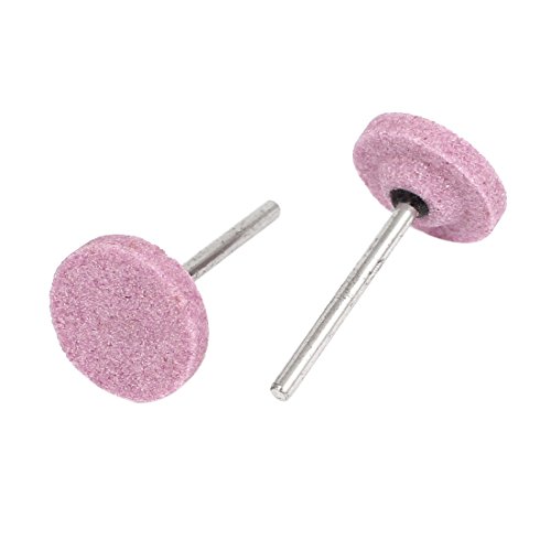 Aexit 3mm Dia Abrasive Mounted Points Shank 22x4mm Disc Head Grinding Wheel Ceramic Mounted Grinding Mounted Points Point 2pcs